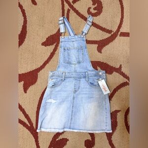 Cat & Jack Light Blue Kids Denim Overall Skirt